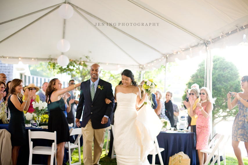 Cape Code wedding photography - Bride and groom entrance