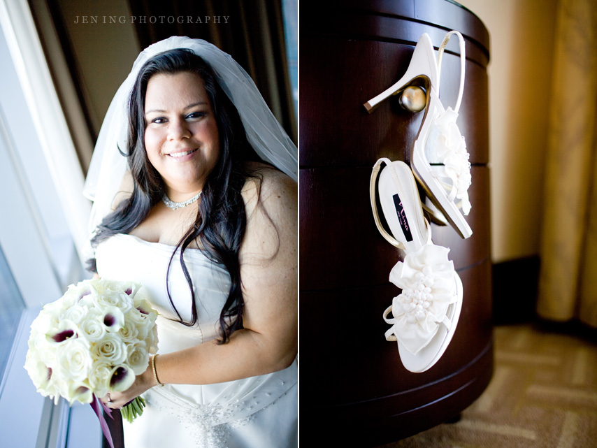 Boston State Room wedding - Bride and shoes