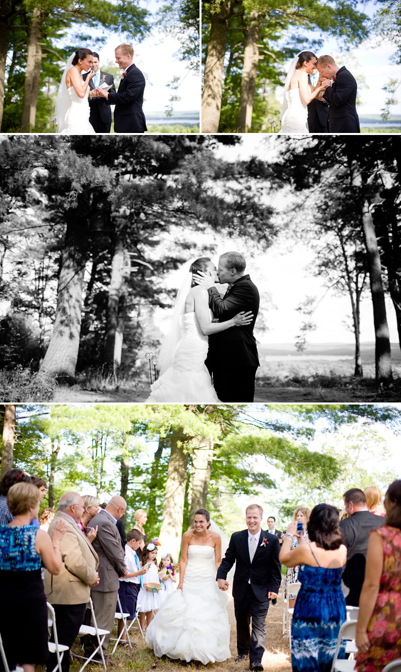 Summer wedding in Maine - bride and groom during ceremony