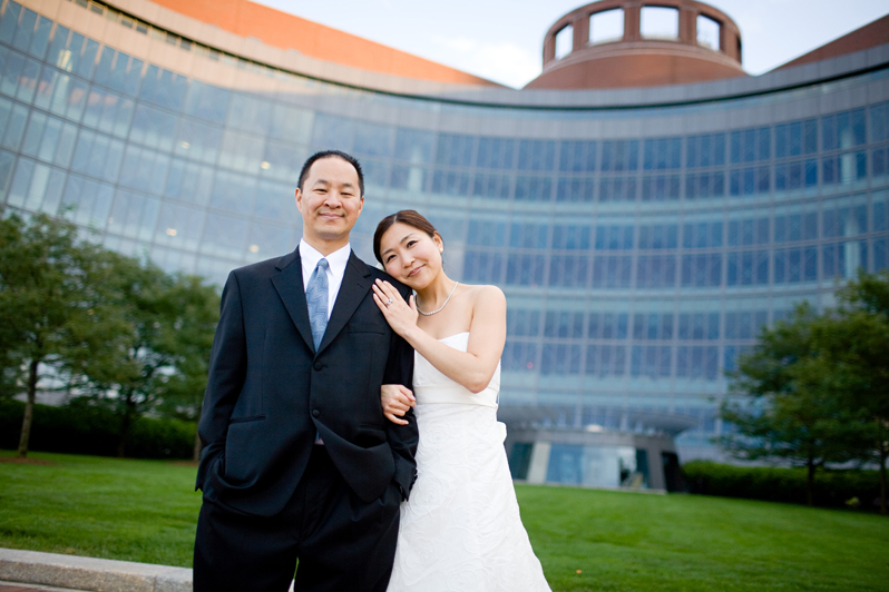 Boston courthouse wedding - bride and groom portrait