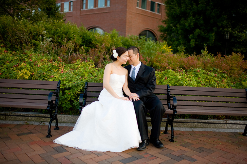 Boston seaport wedding - bride and groom