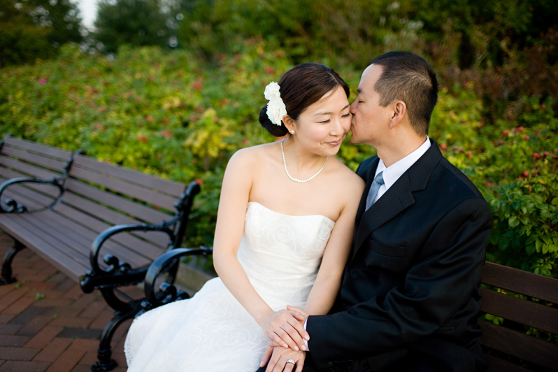 Wedding portraits in Boston seaport - bride and groom