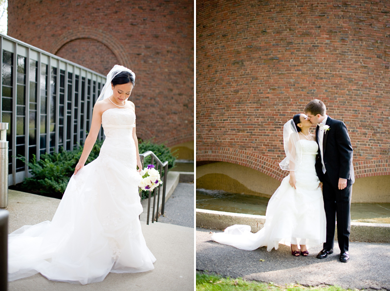 Intimate wedding in Cambridge, MA - bride and groom portraits