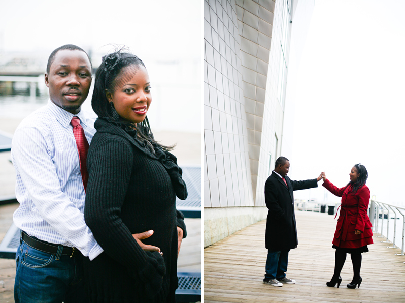 Boston wharf engagement session