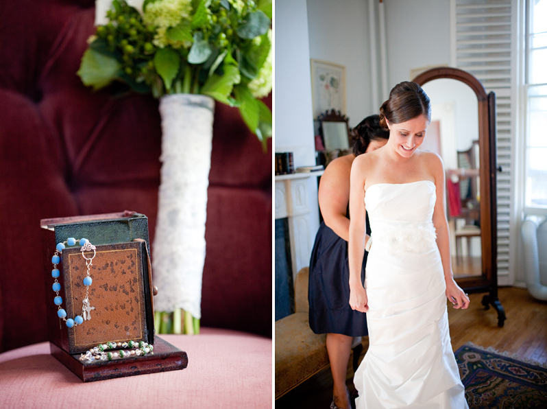 Commandant's House wedding photography - bride getting ready