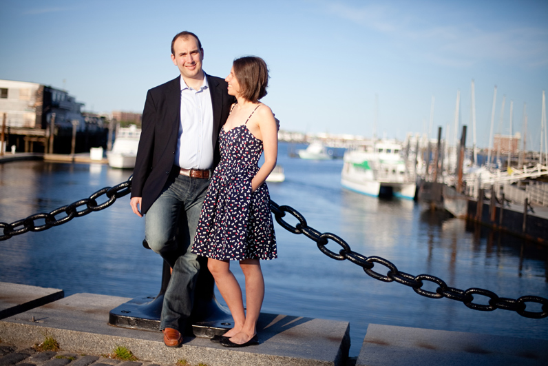 Boston engagement on the Boston harbor waterfront