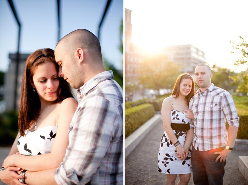 boston sunset engagement session