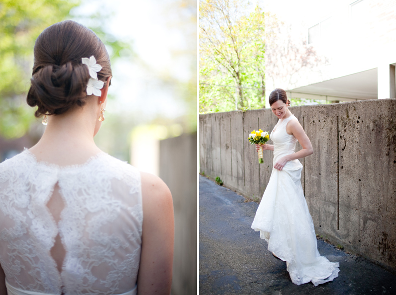 Cambridge wedding in Central Square - bridal portraits