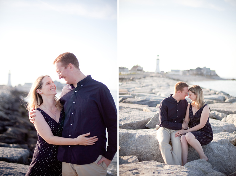 boston beach engagement session