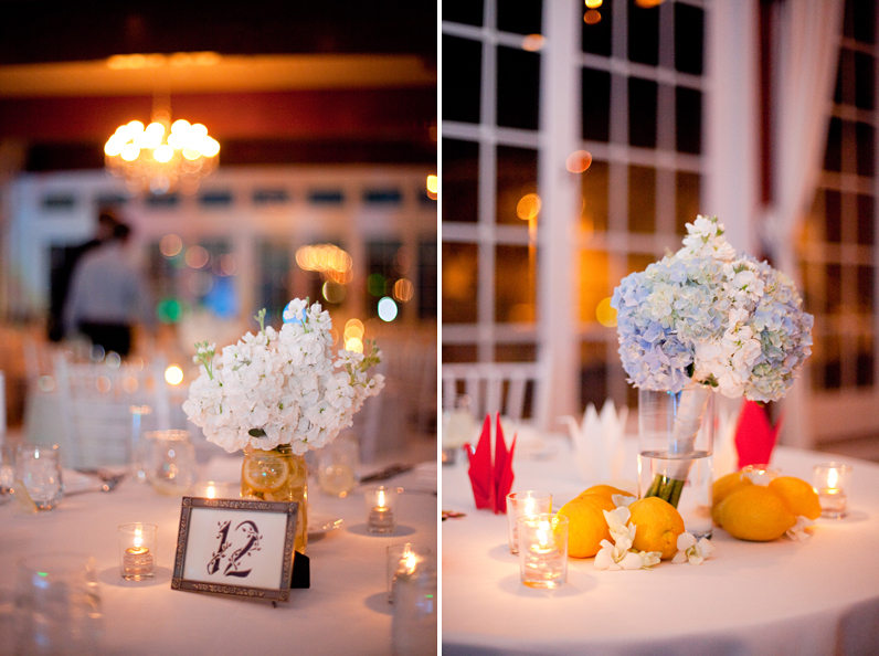 wychmere beach club wedding centerpieces