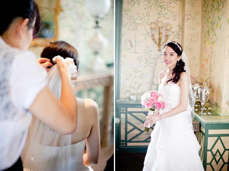 harvard faculty club spring wedding - bride getting ready