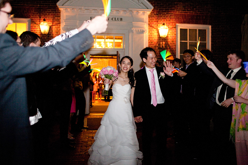 boston wedding bride and groom sendoff