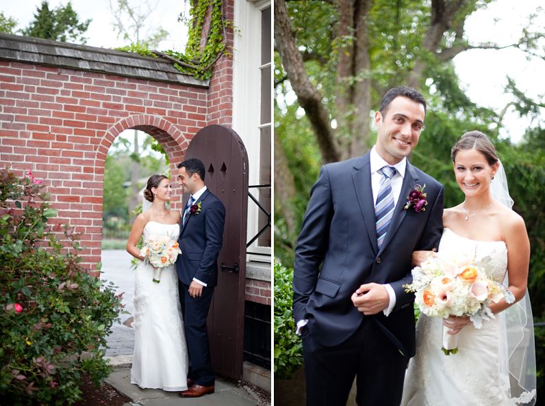 bride and groom at misselwood endicott college