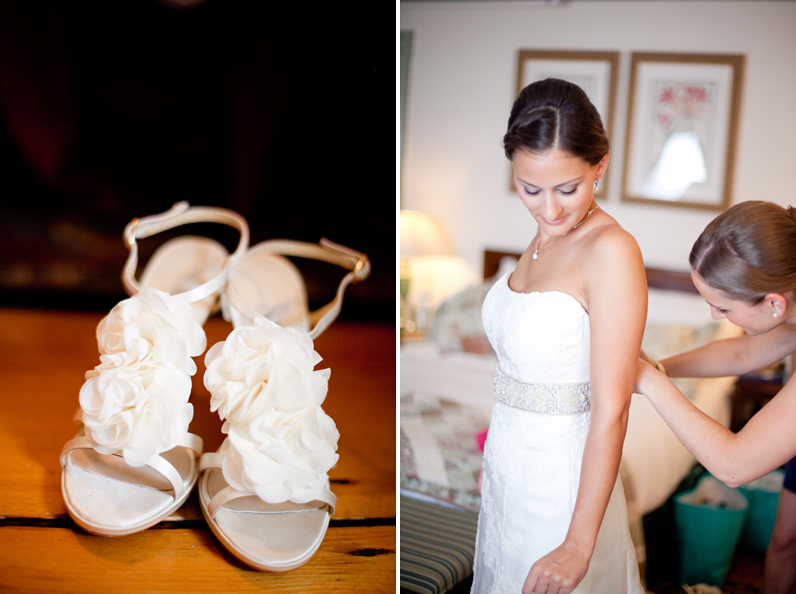 boston bride getting ready