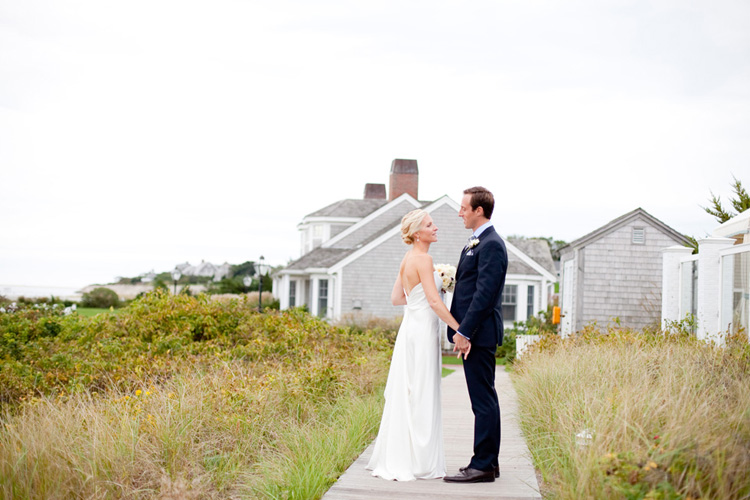 chatham bars inn wedding bride and groom